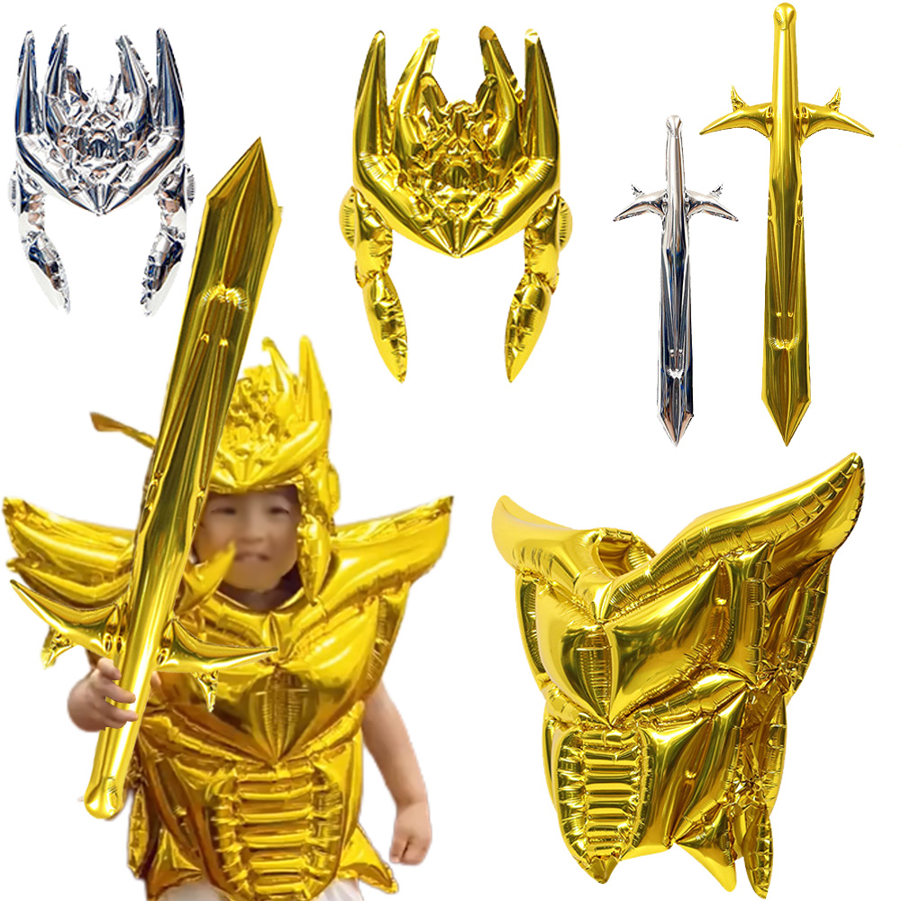 Cosplay Prop Dagger - 子供のための風船の剣のヘルメットと鎧、騎士の服、子供のコスプレ衣装、パーティーの装飾