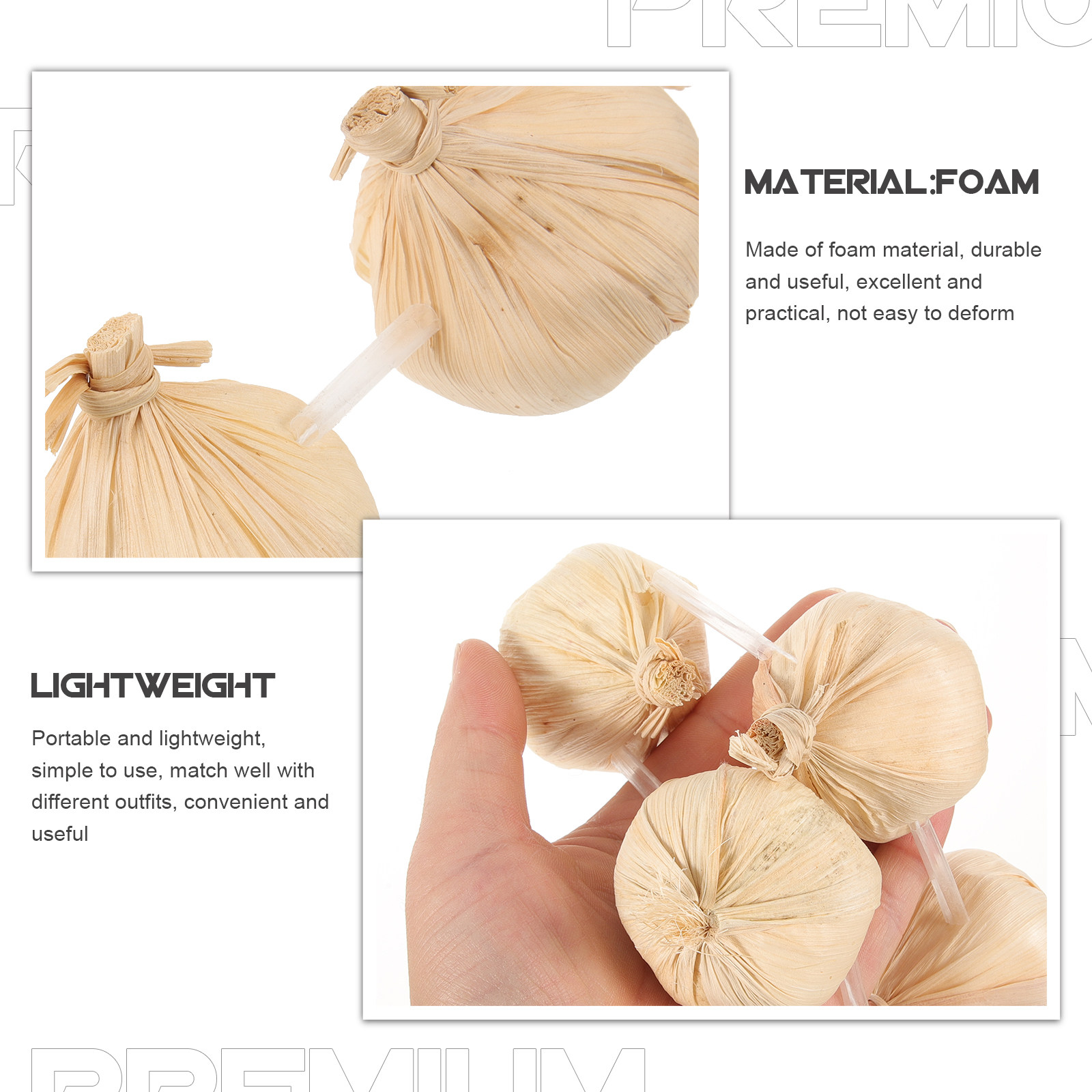 人工ネギのリース。高品質なフォーム素材を使用しており、変形し - Easy Cosplay Prop のレビューと価格